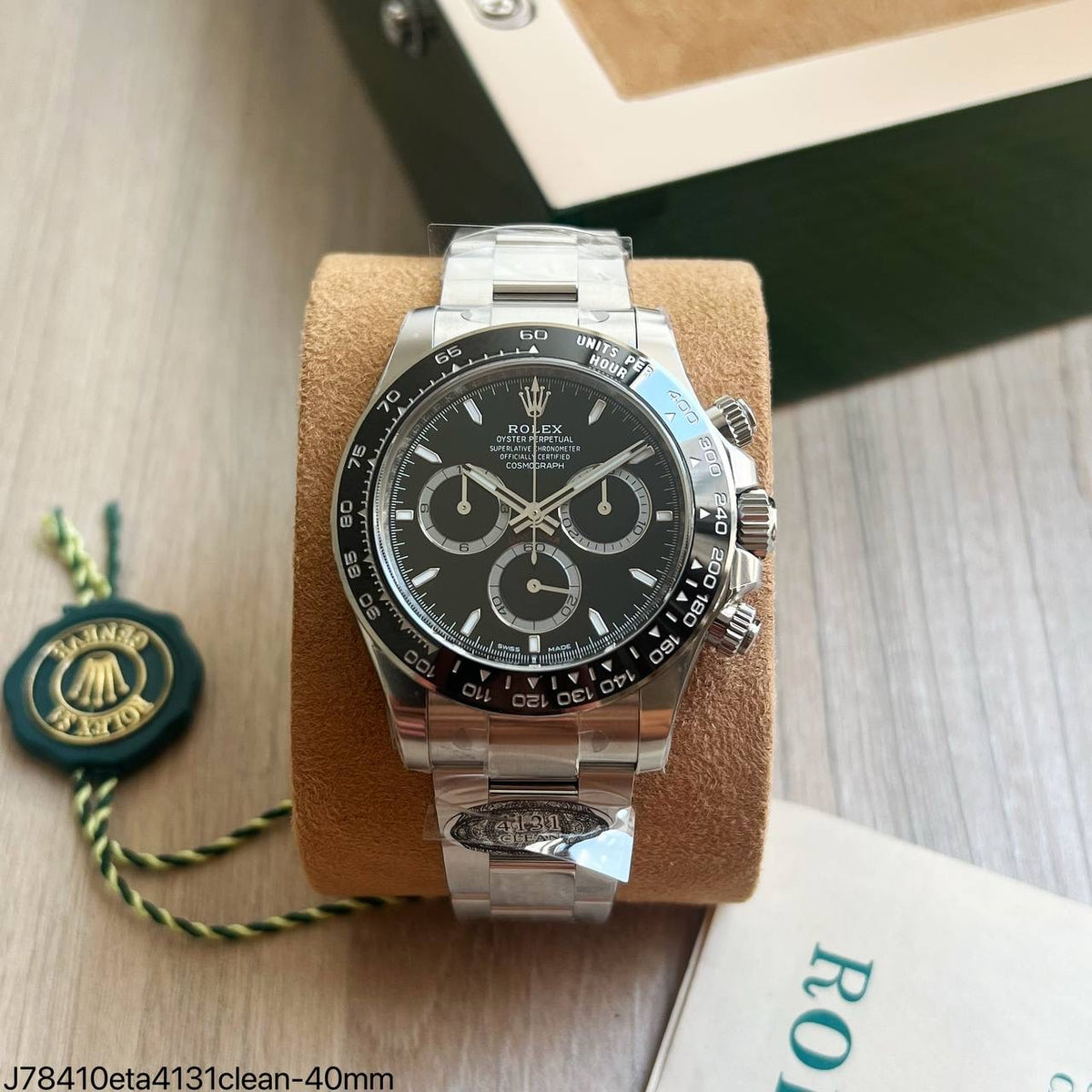 ROLEX DAYTONA PRATA PRETO 2024 40MM 116500 SUPER CLONE
