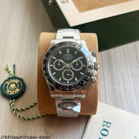 ROLEX DAYTONA PRATA PRETO 2024 40MM 116500 SUPER CLONE