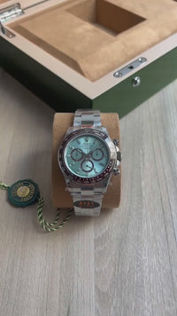ROLEX DAYTONA 126506 PRATA AZUL PLATINUM BAGUETE DIAMOND 40MM 126506 SUPER CLONE