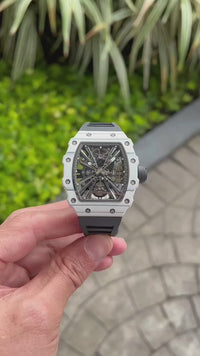 RICHARD MILLE 12-01 Branco TURBILHÃO ETA J68410 SUPER CLONE