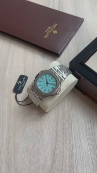 PATEK PHILIPPE NAUTILUS 40MM PRATA AZUL TIFFANY 5711 SUPER CLONE