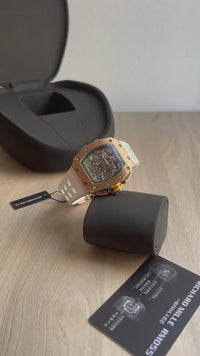 RICHARD MILLE FELIPE MASSA WHITE  ROSÊ ETA J68300kv SUPER CLONE