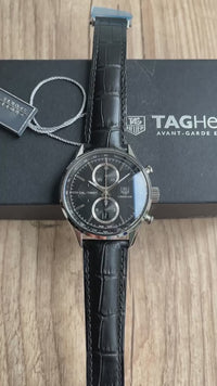 TAG HEUER CARRERA CALIBRE 1887 COURO 43MM SUPER CLONE
