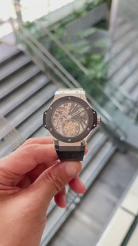 HUBLOT BIG BANG PRATA TOURBILLON 44MM SUPER CLONE