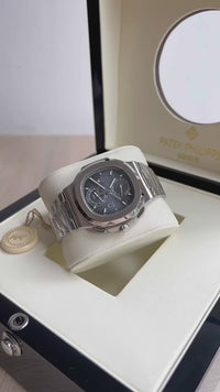 PATEK PHILIPPE NAUTILUS TRAVEL TIME 40MM PRATA  5990/1A-001 SUPER CLONE