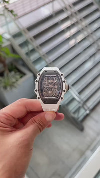 RICHARD MILLE RM 21-01 CARBON  BRANCO SUPER CLONE